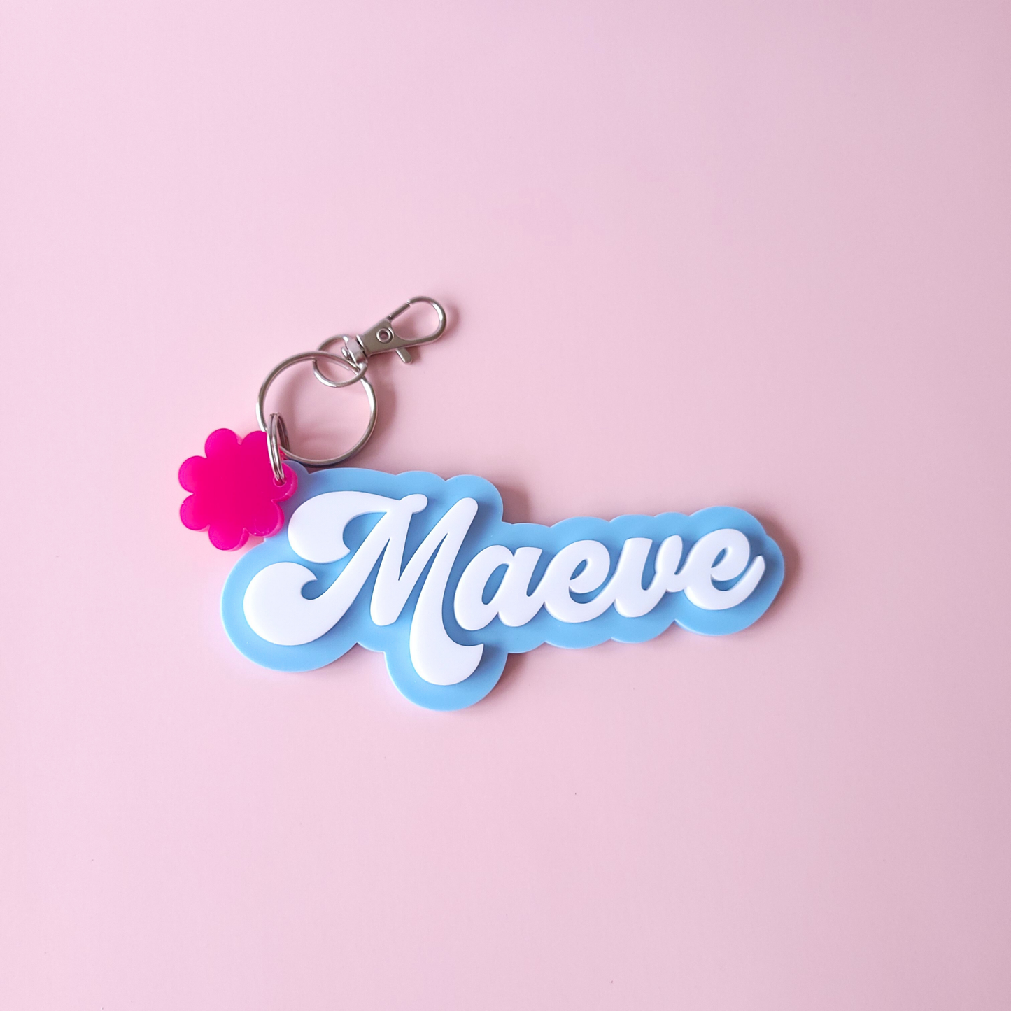 Personalised funky keyring with a charm