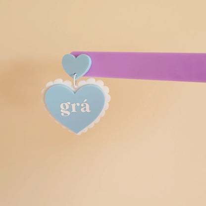 Grá Scalloped Heart Earrings